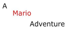 A Mario Adventure logo