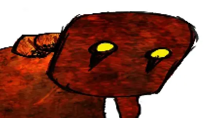 A sad robot walks logo