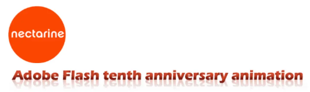 Adobe Flash tenth anniversary animation logo