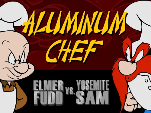 Aluminum Chef: Elmer Fudd vs. Yosemite Sam logo