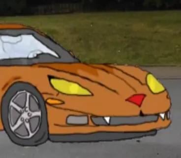 Animation Test: Lion TFs into Corvette logo