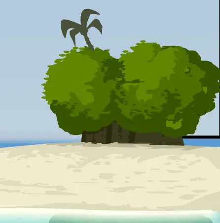 Desert island animated bg logo
