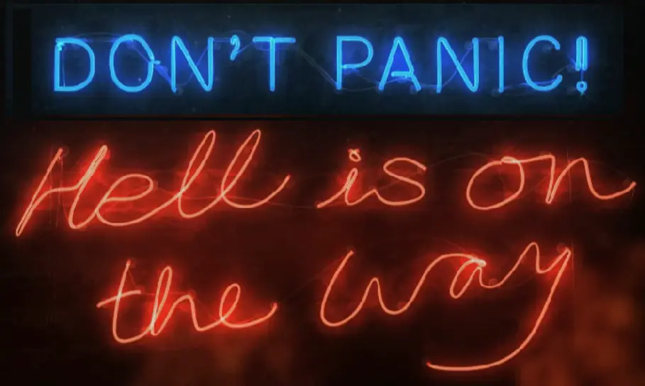 Don't Panic! Hell is on the way logo