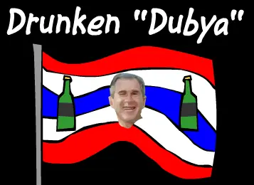 Drunken "Dubya" logo