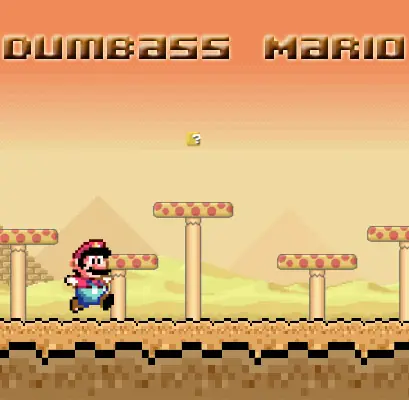 Dumbass Mario logo