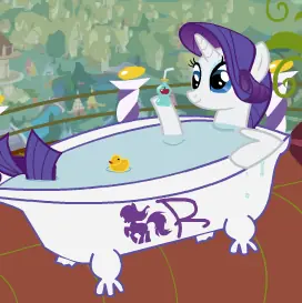 FLASH - Rarity bath time logo