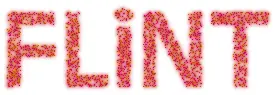 Flint Particles Logo logo