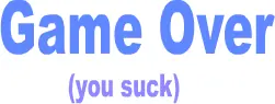 Game Over (you suck) logo