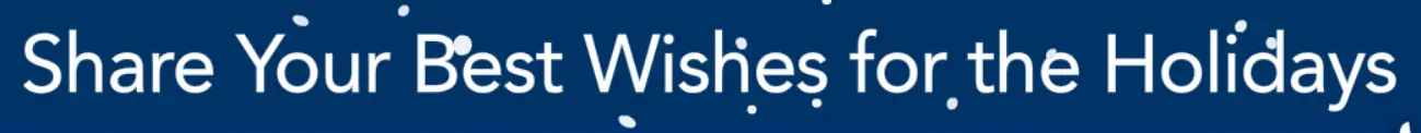 Hillary Clinton "Share Your Best Wishes for the Holidays" Banner logo