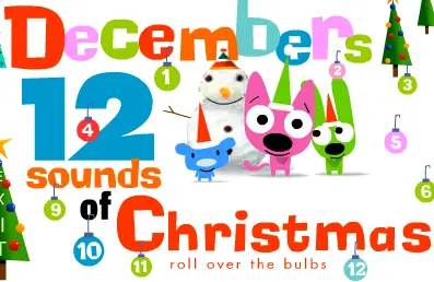Hoops & Yoyo: December's 12 Sounds of Christmas logo