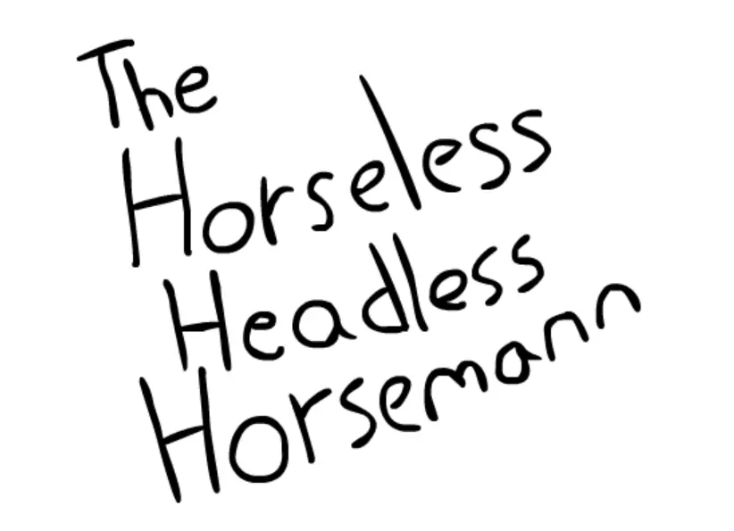 Horseless Headless Horsemann in shellnut logo