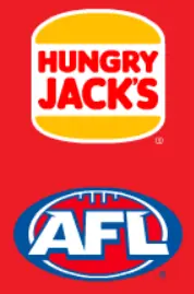 Hungry Jacks AFL Advertisement logo