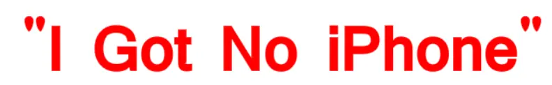 I got No iPhone logo