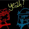 Iku and Tenshi rock out! logo