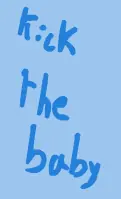 Kick the baby logo