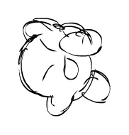 Kirby bouncing ball project logo