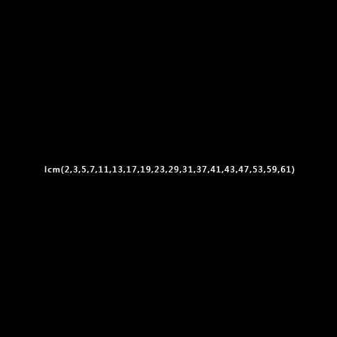 lcm(2,3,5,7,11,13,17,19,23,29,31,37,41,43,47,53,59,61) logo