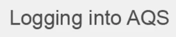 Logging into AQS logo