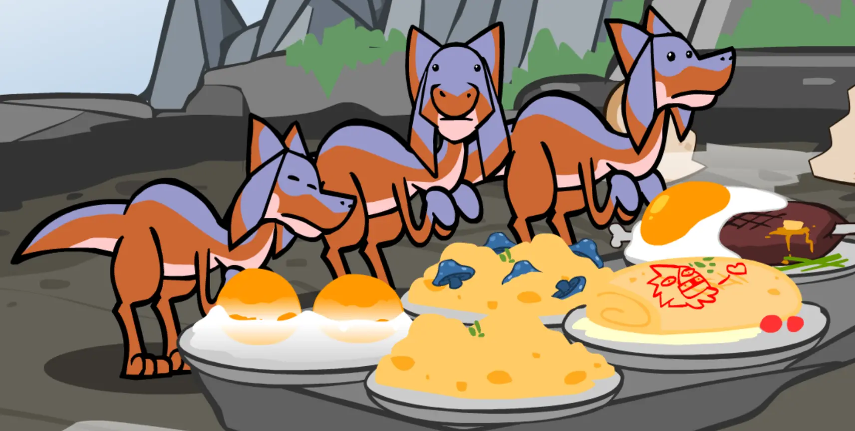 Monsters of monster hunter. Egg Runs logo