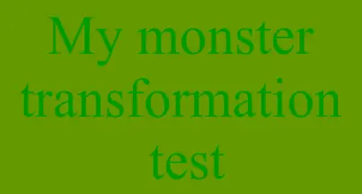 My Monster Transformation Test logo