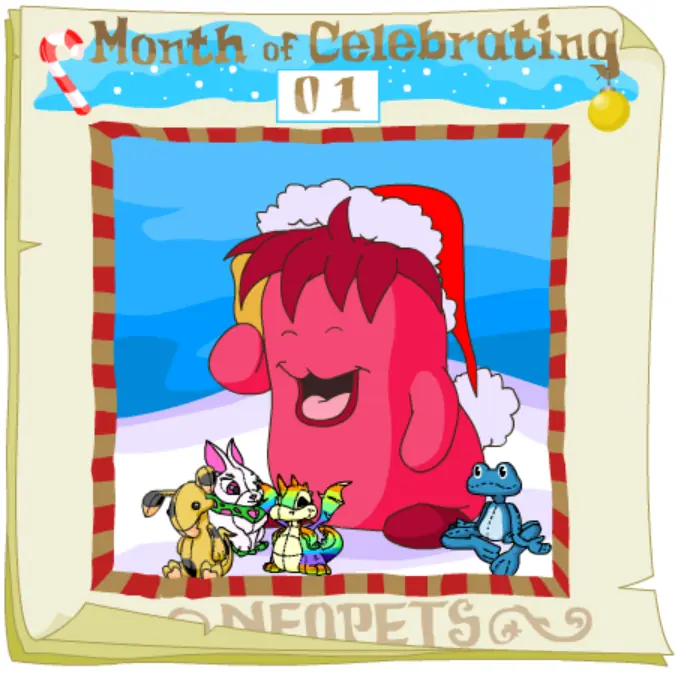 Neopets Advent Calendar 2001: Day 01 logo