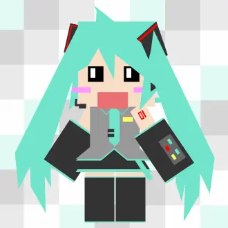 四角で初音ミク logo