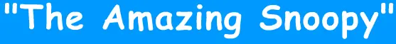 Peanuts: Snoopy and Woodstock in "The Amazing Snoopy" logo