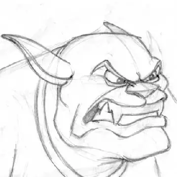 Pencil Test: "Demon" logo