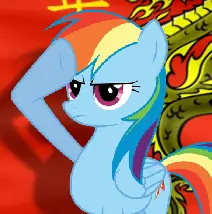 Rainbow Dash greets Chinese New Year logo