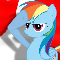 Rainbow Dash salutes Canada logo