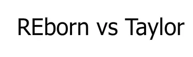 Reborn vs Taylor (2012) logo