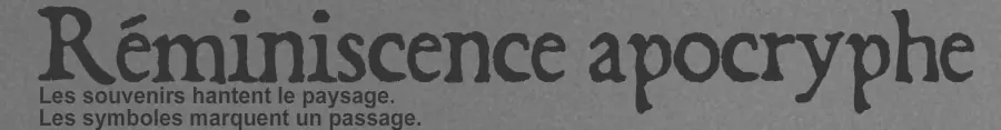 Réminiscence apocryphe logo