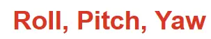 Roll, Pitch, Yaw logo