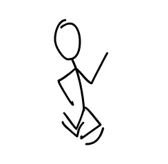 running stickman test logo