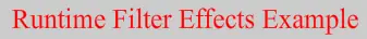 Runtime Filter Effects Example logo