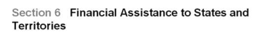 Section 6: Financial Assistance to States and Territories logo