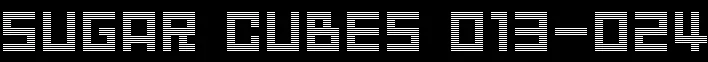 SUGAR CUBES 013-024 logo