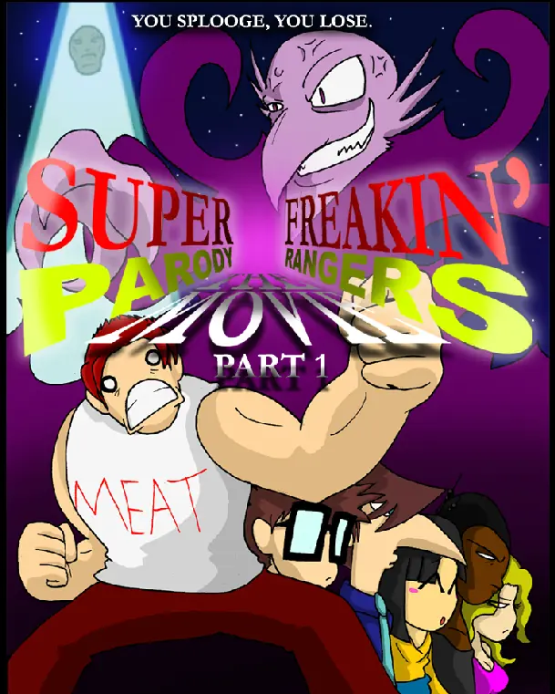 Super Freakin' Parody Rangers the movie 1-3 logo