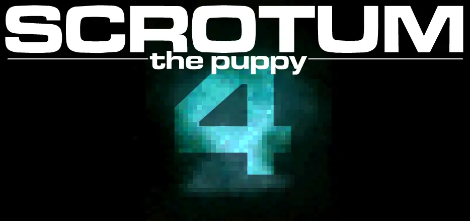 The Adventures of... Scrotum the Puppy!!! 4 logo