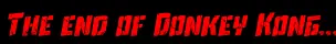 The end of Donkey Kong logo