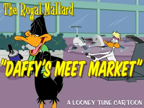 The Royal Mallard: "Daffy's Meet Market" logo