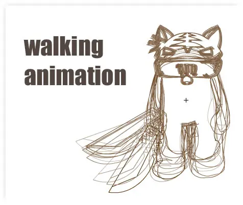 walking animation logo