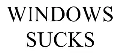 Windows sucks logo