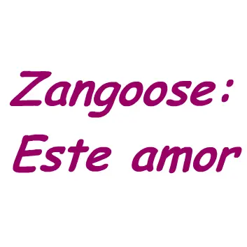 Zangoose: Este amor logo