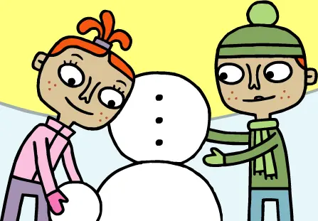 Zimmer Twins Front Page Snowman Animation logo