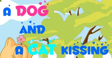 A Dog And A Cat Kissing logo