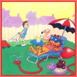 A Garfield Jumbled Jigsaw: August 2002 Square logo