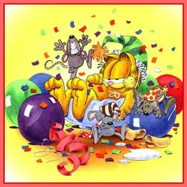 A Garfield Jumbled Jigsaw: June 2002 Square logo