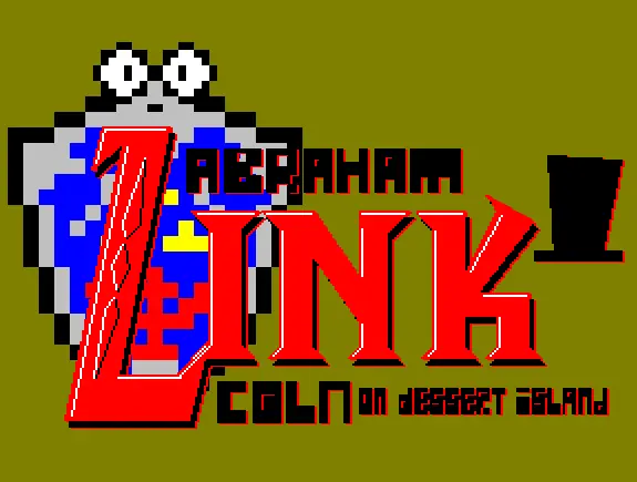 Abraham Link Coln on dessert island logo