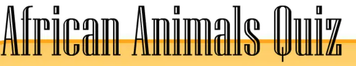 African Animals Quiz logo